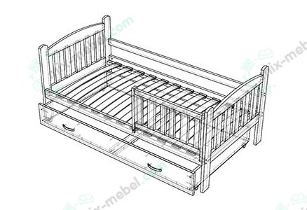 Детская кровать Андриана (вид - 1)