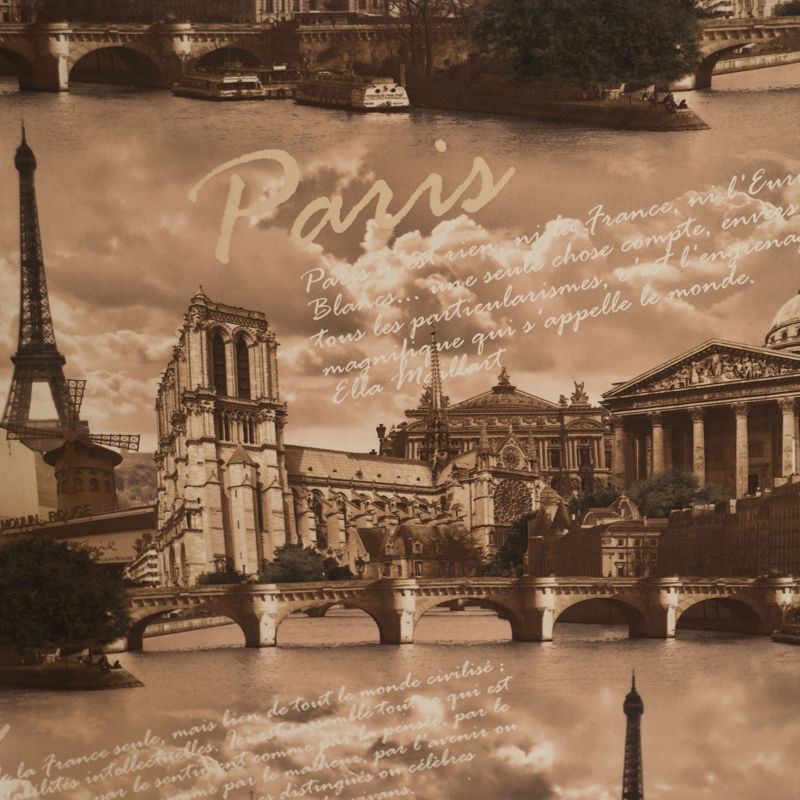 Коллекция Принт на велюре (Париж), цвет Париж темно-бежевый